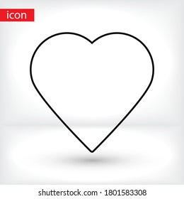 heart  icon line linear style on the background. Best icon 10 eps illustration 