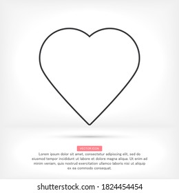 heart  icon line linear style on the background. Best icon 10 eps illustration 