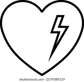 Heart icon in line. vector signs for apps or web. Valentine's Day, medicine, Love, passion, Romantic concept design symbol health care heartbeat cardiogram isolated on transparent background