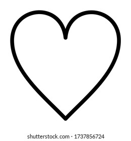 Heart - icon line vector - user interface UI icons