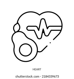 heart icon. Linear style sign isolated on white background. Vector illustration