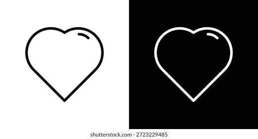 Concepto de logotipo de icono de corazón en trazos