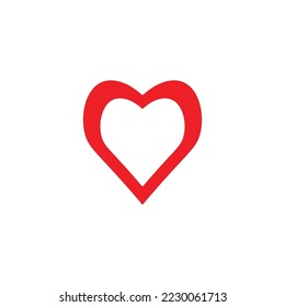 Heart icon logo design template vector isolated illustration