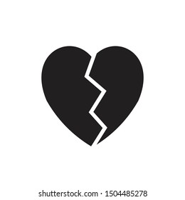 heart icon. Logo element illustration. heart design. colored collection. heart concept. broken heart.black and red