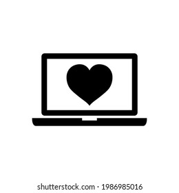 Icono del corazón, logotipo aislado en fondo blanco