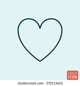 Heart Icon logo line flat design. Vector illustration.