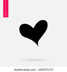 Heart icon, logo on white background