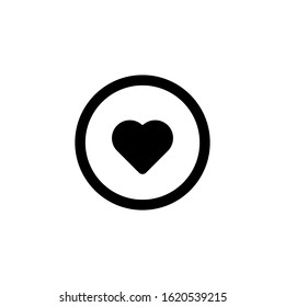 Heart icon, logo, symbol vector template. heart flat design vector isolated on white background.