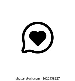 Heart icon, logo, symbol vector template. heart flat design vector isolated on white background.
