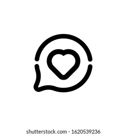 Heart icon, logo, symbol vector template. heart flat design vector isolated on white background.