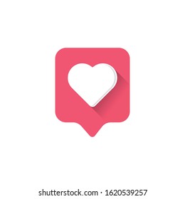 Heart icon, logo, symbol vector template. heart flat design vector isolated on white background.