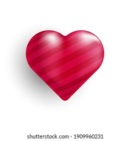 Icono de corazón, logotipo, símbolo de la plantilla de ilustración vectorial. Diseño vectorial de amor realista aislado en fondo blanco. Símbolo de la ilustración vectorial del icono de amor.