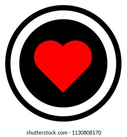 heart icon logo vector illustration - love    sign - symbol  valentine