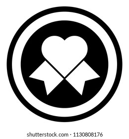 heart icon logo vector illustration - love    sign - symbol  valentine