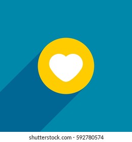 Heart icon (Long shadow)