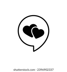 heart icon. love chat icon vector. love sign valentines day icon