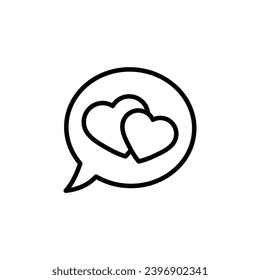 heart icon. love chat icon vector. love sign valentines day icon