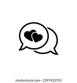 heart icon. love chat icon vector. love sign valentines day icon