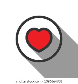 Heart Icon. Love Illustration As A Simple Vector Sign & Trendy Symbol for Design and Websites, Presentation or Application.