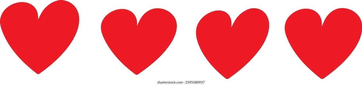 Heart Icon. Love and Romance Symbol. Valentine’s Day Vector