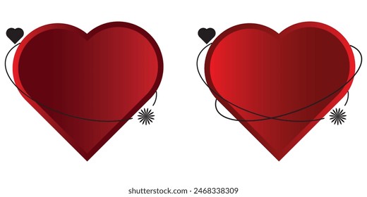 Heart icon. Love, romance or valentine's day red vector icon. vector illustration.