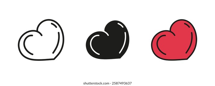 Heart icon. Love and romance vector illustration. Symbol of passion, affection and wedding. Romantic sign for valentine, relationship and couple emotions.