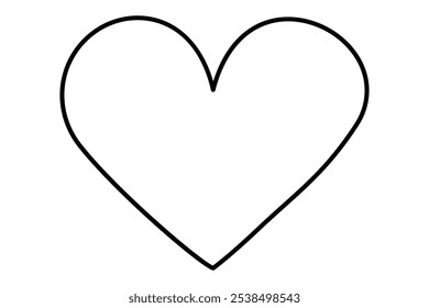 Heart, heart icon, love shape, love symbol isolated on a white background vector illustration
