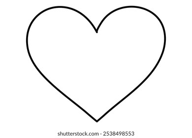 Heart, heart icon, love shape, love symbol isolated on a white background vector illustration