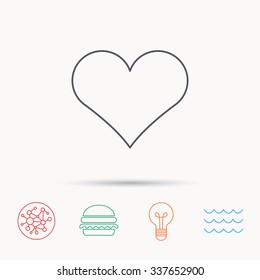 Heart icon. Love sign. Life symbol. 
