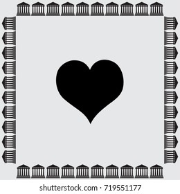 Heart icon, love sign vector illustration