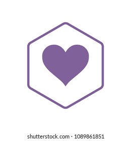 Heart icon, love symbol