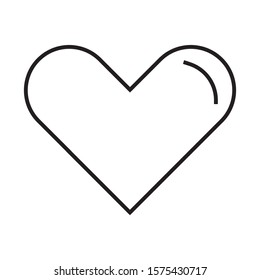 Heart icon. Love symbol icon. Love icon concept isolated on white background