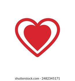 Heart icon. Love symbol. Graphic design element. Flat style.