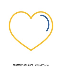 Heart icon. Love symbol Valentine Day. Vector illustration, romance elements. Sticker, patch, badge, card for marriage, wedding