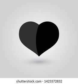 Heart icon, love symbol. Valentine's day. Romance illustration.