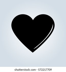 Heart Icon. Love symbol. Valentine's Day sign, emblem, Flat style for graphic and web design, logo. EPS10 pictogram
