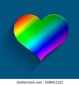 Heart icon, love symbol, vector