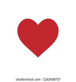 Heart icon love symbol. Vector illustration, flat design.
