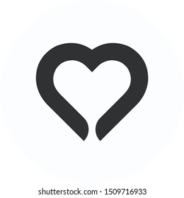 Heart icon, love symbol vector design. Great for mobile app, web design, print materials, etc.