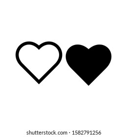 Heart icon. Love Icon Symbol Vector Design. icon heart on a white background. love vector illustration