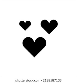Icono de corazón, símbolo de amor, Icono de amor ilustración vectorial sobre fondo blanco