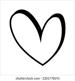 Heart icon, love symbol vector illustration on white background. EPS 10