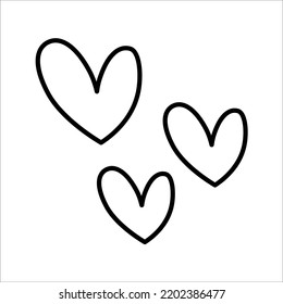Heart icon, love symbol vector illustration on white background. EPS 10