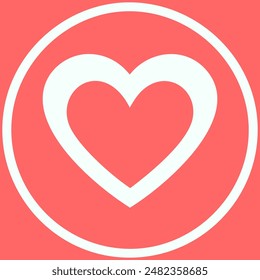 Heart icon. Love symbol. Vector illustration. Flat design style.