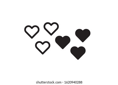 Heart icon, love icon vector 