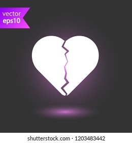 Heart icon. Love heart vector sign. Valentines day heart icon. EPS 10 flat symbol.