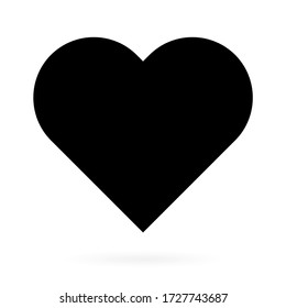 Heart icon, love vector symbol isolated on white bacground. Valentine graphic sign