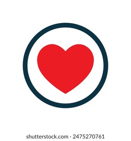 Heart icon, love vector symbol isolated on white background. Valentine graphic sign.