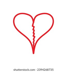heart icon, love icon vector template illustration logo design