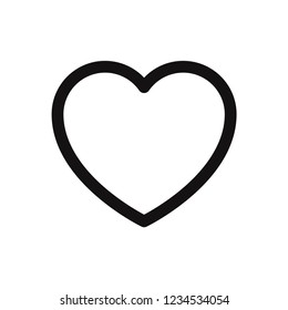 Heart icon. Love,like symbol. Flat vector sign isolated on white background. Simple vector illustration for graphic and web design.